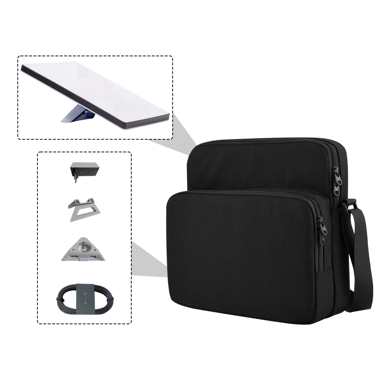 For Star Mini Sacchetto Di Trasporto 900D Nylon link storage bag, 4 pezzi, Moyen, Modalità | For Star - Mini custodia in nylon impermeabile e resistente, per mantenere il router e gli accessori ben protetti