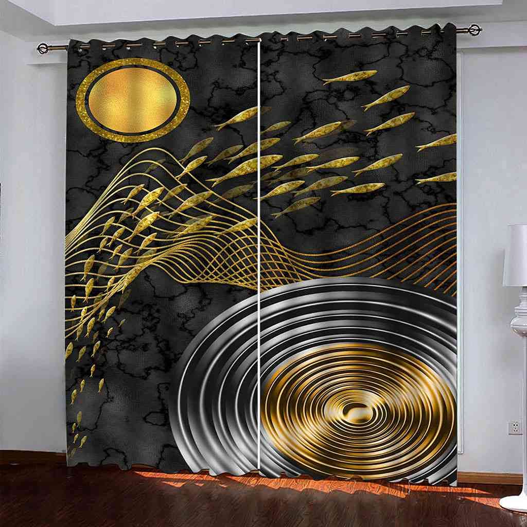 Rideau occultant thermique lot de 2 panneaux pour salon et cuisine 300x270 cm