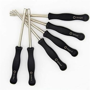Ziyan 6 x Carburettor Pac Man / Single D/Double D/Hexagonal Hex Socket / 21 Teeth Toothed / 7 Teeth Allen Screwdriver Adjustment Tool Models Chainsaw Chainsaws