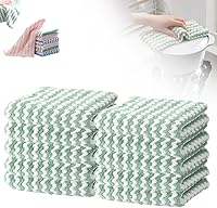 Vista 11 de Paño de Limpieza de Microfibra Engrosada, Toallas Reutilizables y Lavables Mejoradas para Secar y Lavar Platos, Toallas de Cocina para Coche, Cocina
