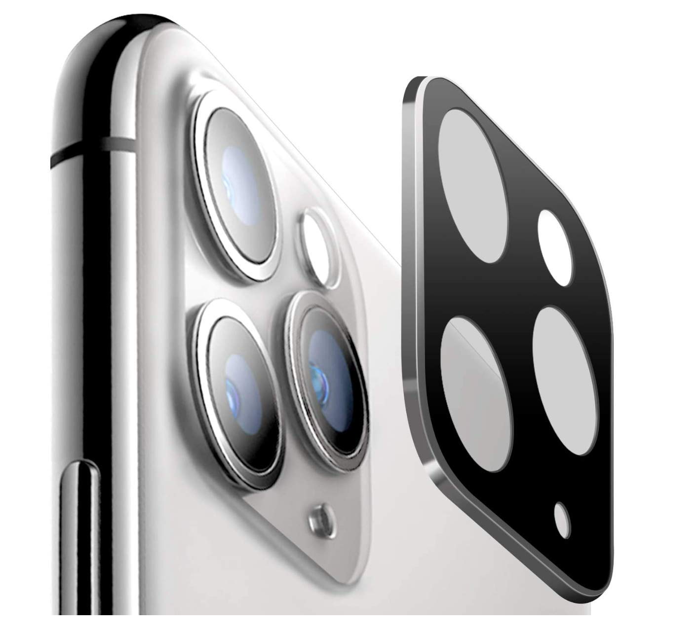 iTedel iPhone 11 Pro / 11 Pro Max Camera Lens Protector Full Transparent with High Resolution, Anti-Scratch & Anti-Fingerprints 1 Pack (Silver)