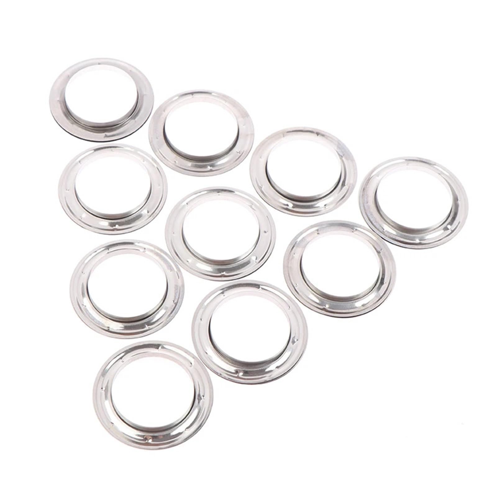 30/60 Stück Ösen-Vorhangringe, Vorhangtülle Oben, silbriger Metallring, Kopfteil, Vorhangzubehör, das mit Einer Presse zusammengebaut Werden kann Für Fenster Und Türen(60pcs)