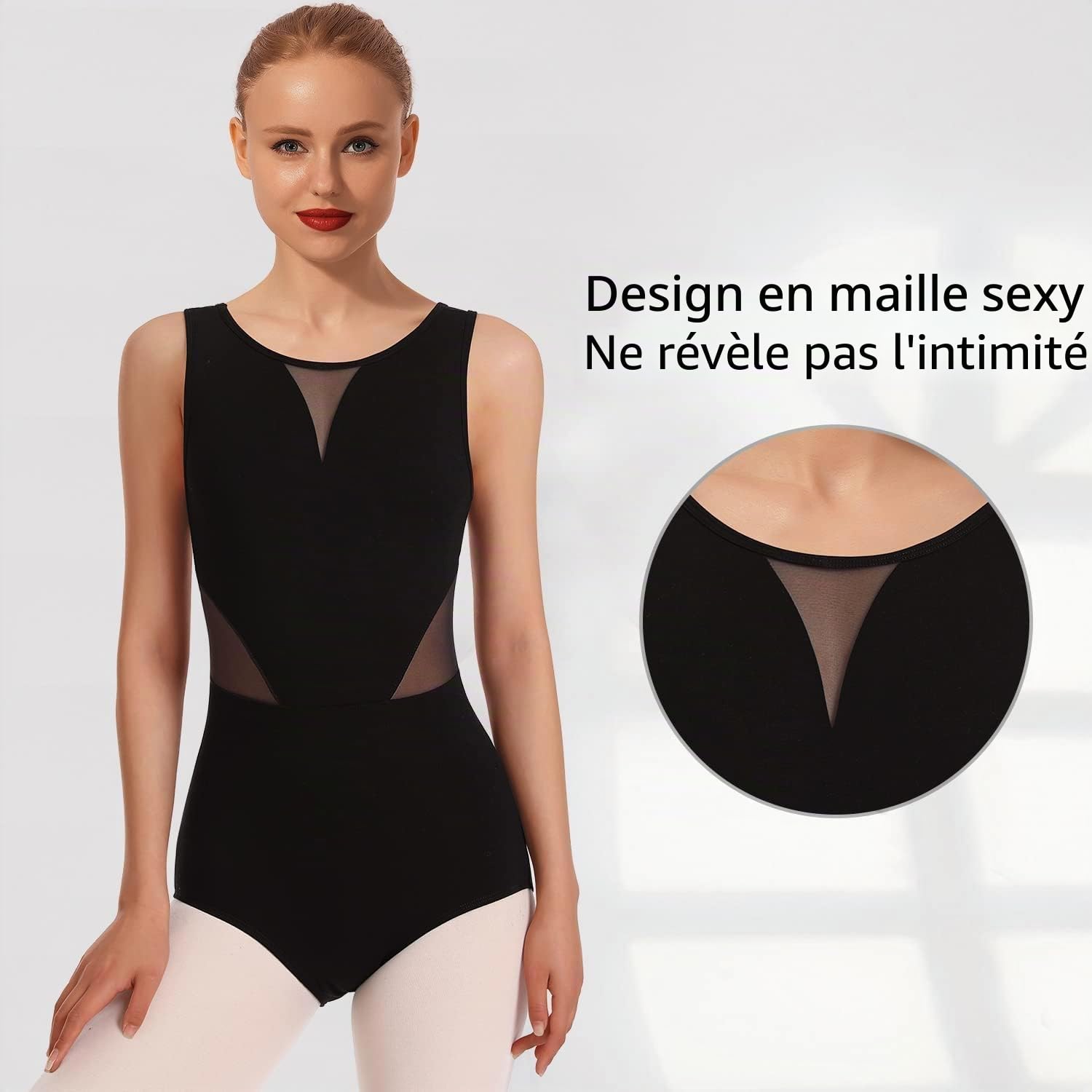 Dance Léotards Femme Justaucorps Danse Classique Robe Danse Gymnastique Leotard Ballet Body Danseuse