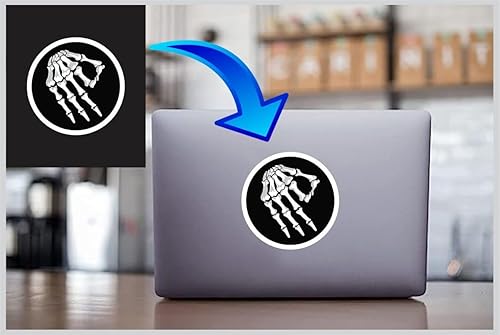 Miniatura 3 de Juego de 3 piezas  Juego de círculos de mano de esqueleto  Divertidas calcomanías de sombrero duro soldador, piefitter, casco de construcción,