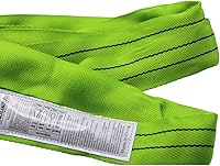 Vista 3 de Eslingas redondas sin fin de 6 pies, eslingas redondas Spanset de 2 pulgadas, correas de elevación de bucle sin fin de poliéster, capacidad vertical