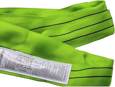 9FT Endless Round Slings, 2 Spanset Round Slings, Polyester Endless Loop Lifting Straps, 5300lbs Vertical Capacity, Heavy Duty Rigging Strap for Lifting and Towing(Green)