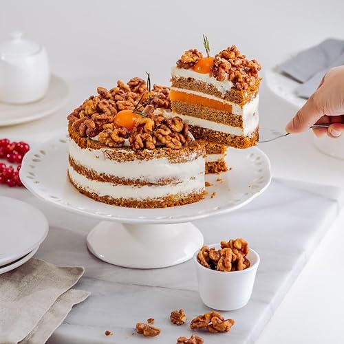 Miniatura 10 de tiokin Juego de cuchillos y servidores para tartas de boda, juego de corte de pastel de acero inoxidable, 2 piezas, incluye cortador de pasteles y