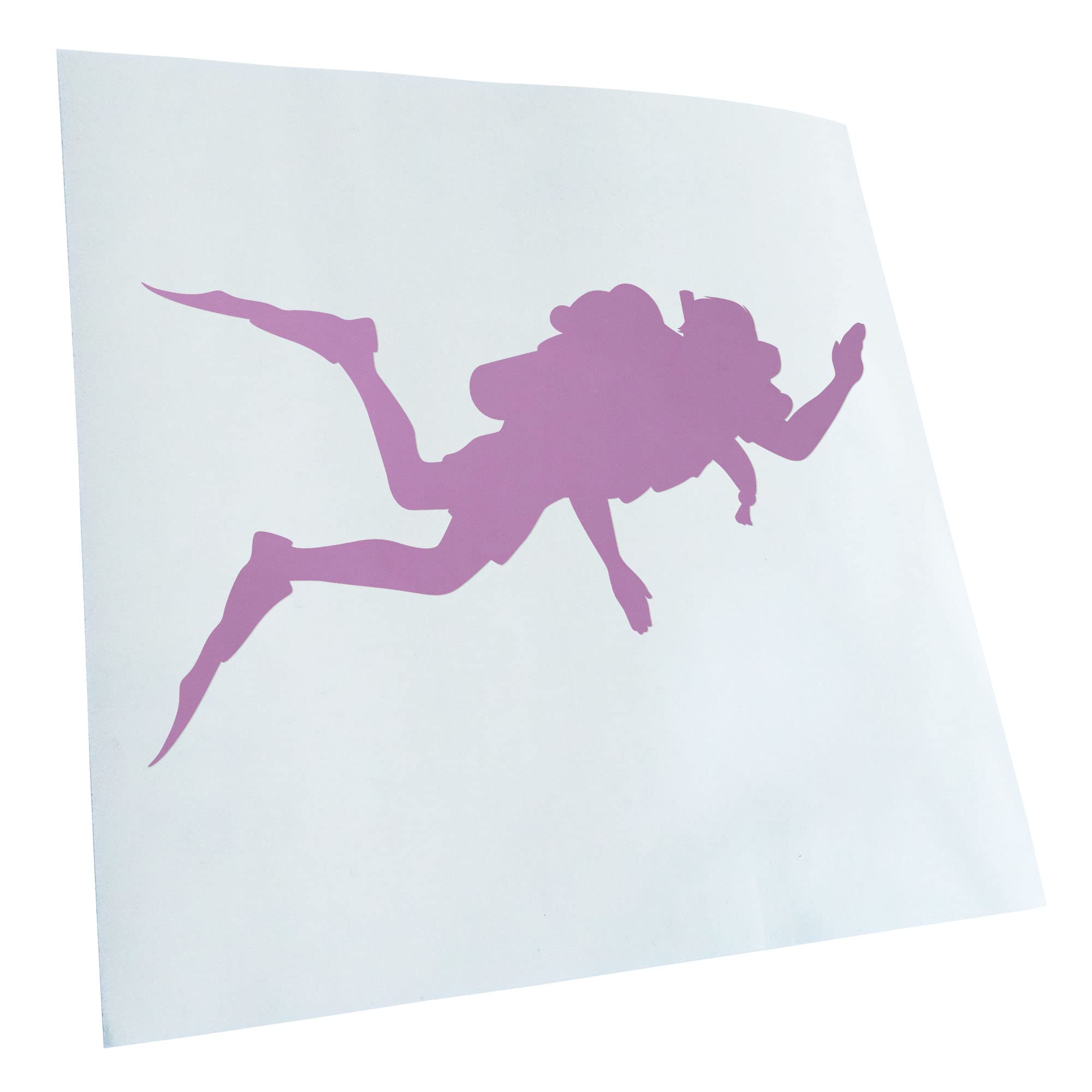 Kiwistar - Car Sticker - Lilac - 30 x 18 cm Diver Silhouette - Rear Window Car Sticker Weatherproof for Car Truck Moped Truck - Sticker Exterior Self-Adhesive Tuning Accessories for Window Vehicle