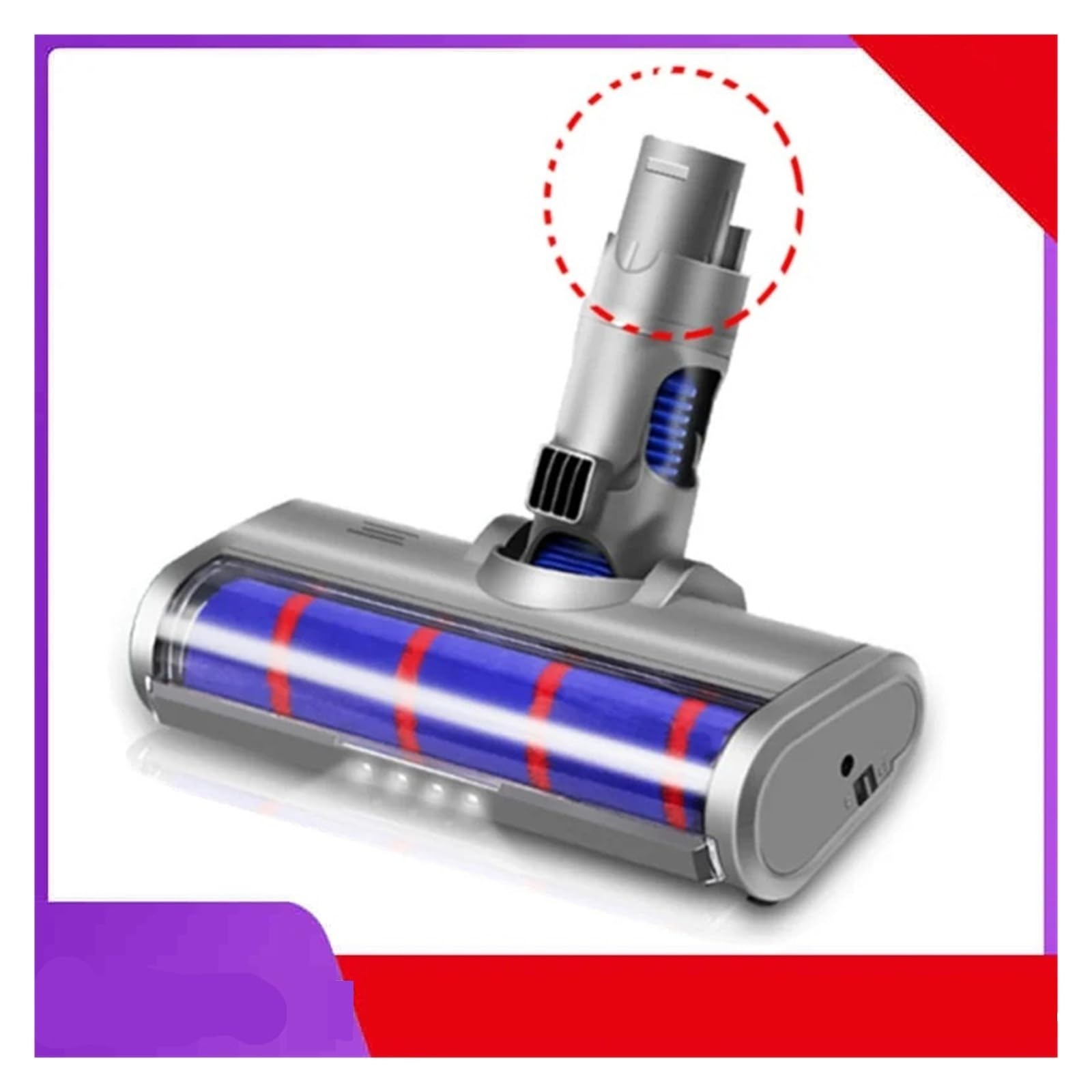 Cabezal De Cepillo For Suelo Compatible con Aspiradora Dyson V6 DC45 DC58 DC61 DC62 DC74, Repuesto De Cabezal De Rodillo For Barredora Suave.