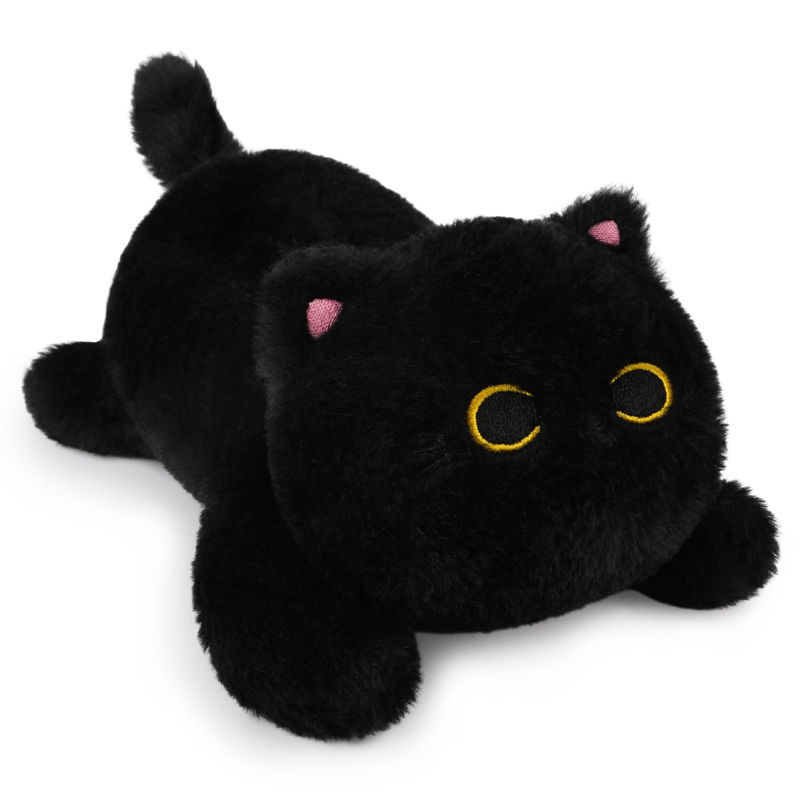 Yamepuia Weighted Black Cat Plush,25cm Weighted Stuffed Animal,Soft Hugging Black Cat Plush Pillow Cute Weighted Animals Toys for Kids,Boys Girls — image 1