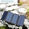 Solar-Charger-25000mAh-FEELLE-Solar-Power-Bank-with-Dual-21A-USB-Output-Portable-External-Battery-Charger-for-Smart-Phone-Tablet-and-More FEELLE Solar Charger Power Bank - 25000mAh Portable Phone Charger 3A Fast Charging External Battery Pack with 4 Solar Panels for Phone Outdoor Camping Orange