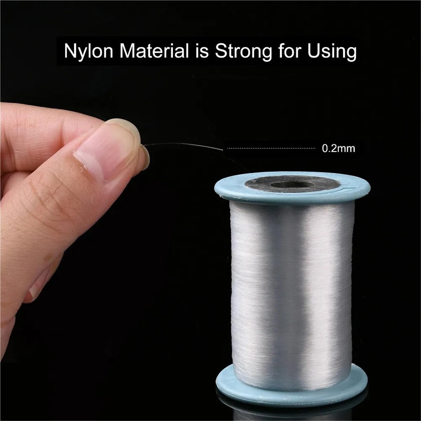 1 Rouleau 3000m Fil à Pêche Fil Nylon Blanc 0.2mm