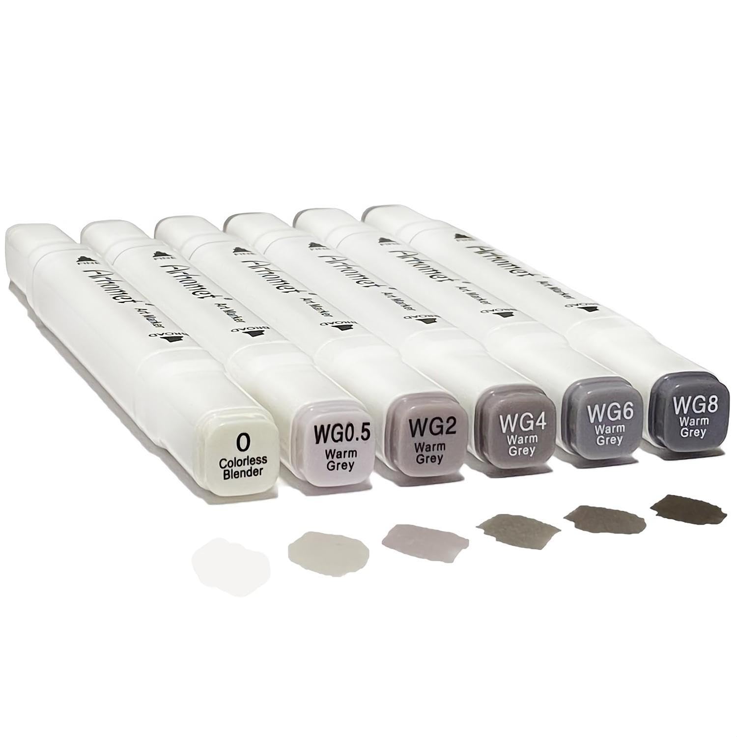 Amazon.com : Arhomet 6 Colors Warm Grey Gray Alcohol Markers Set
