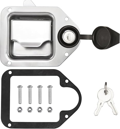 Reemplazo de cerradura de caja de herramientas para camión, pestillo de paleta de montaje empotrado estándar, cerradura de manija para caja de
