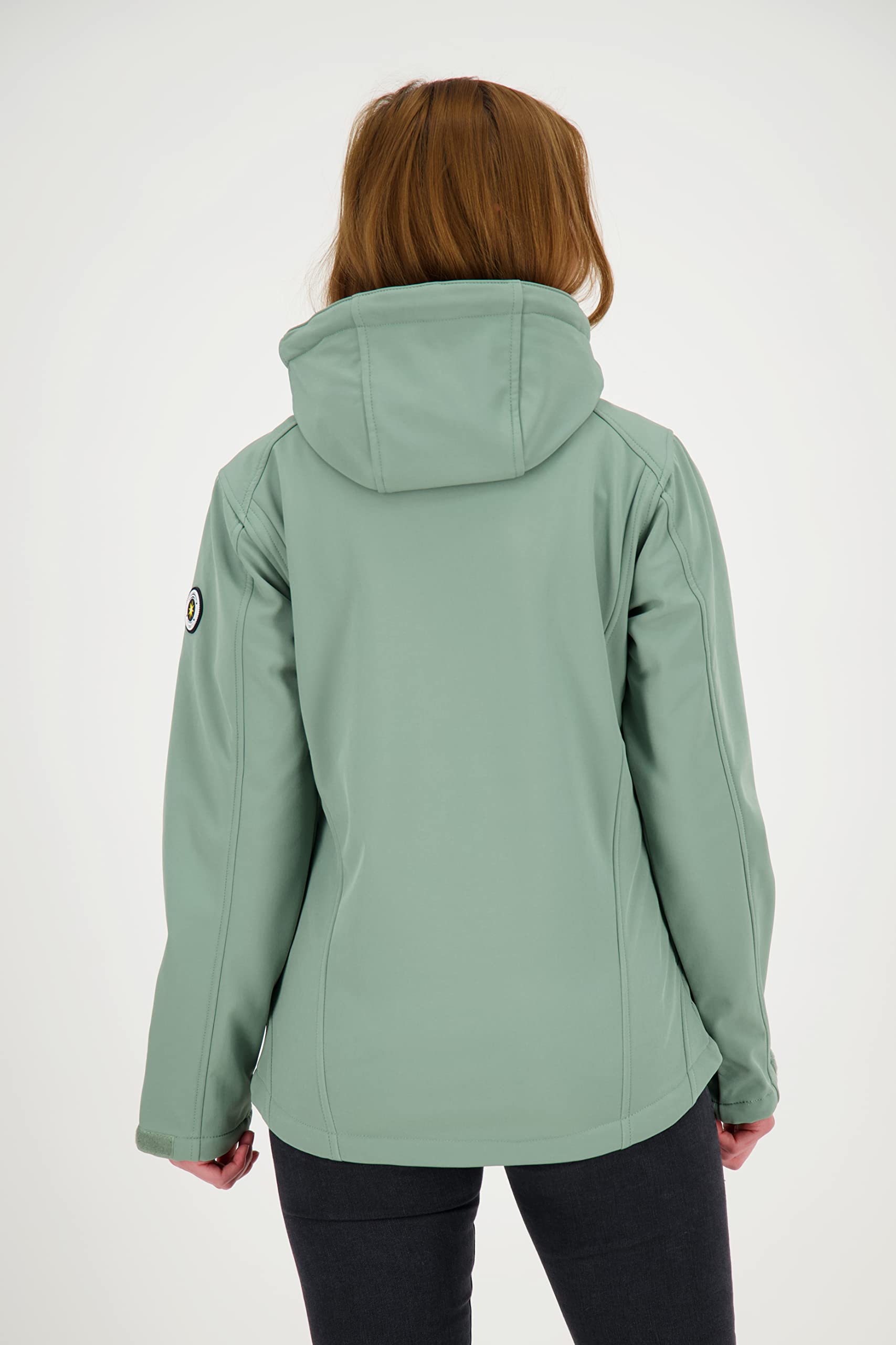 Ankerglut Damen Damen Softshelljacke mit Abnehmbarer Kapuze Gefüttert Übergangsjacke Windbreaker #Ankerglutfreude Softshelljacke