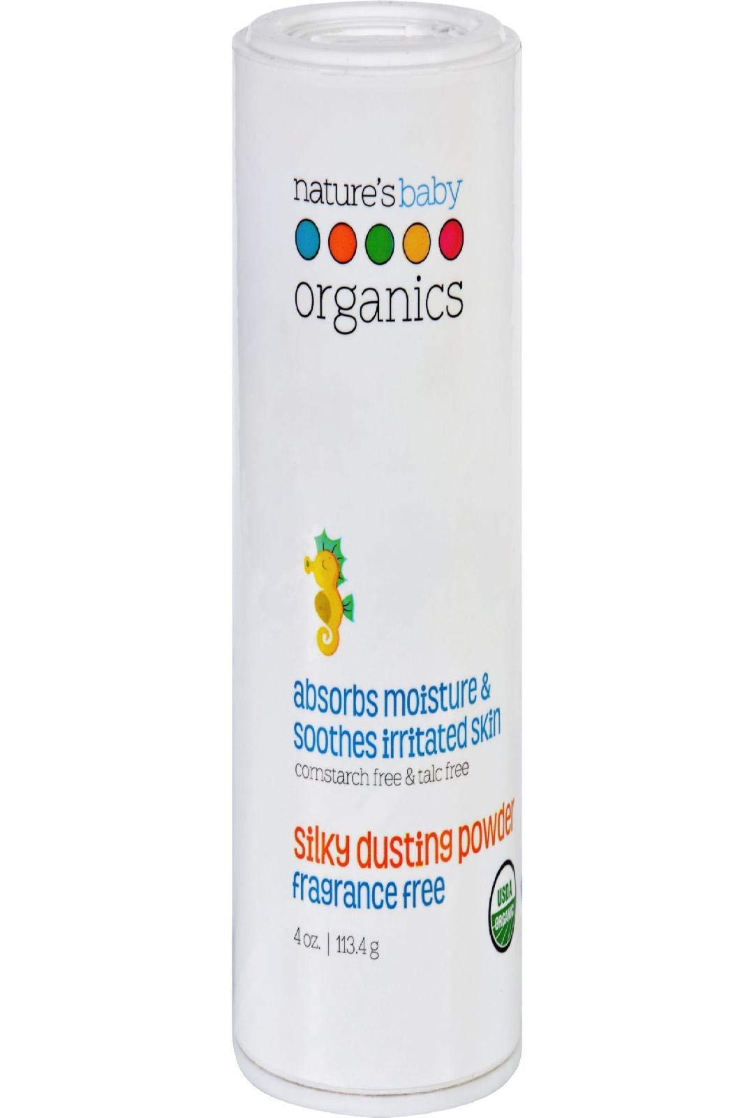Natures Baby Organics Silky Dusting Powder - Fragrance Free - 4 oz
