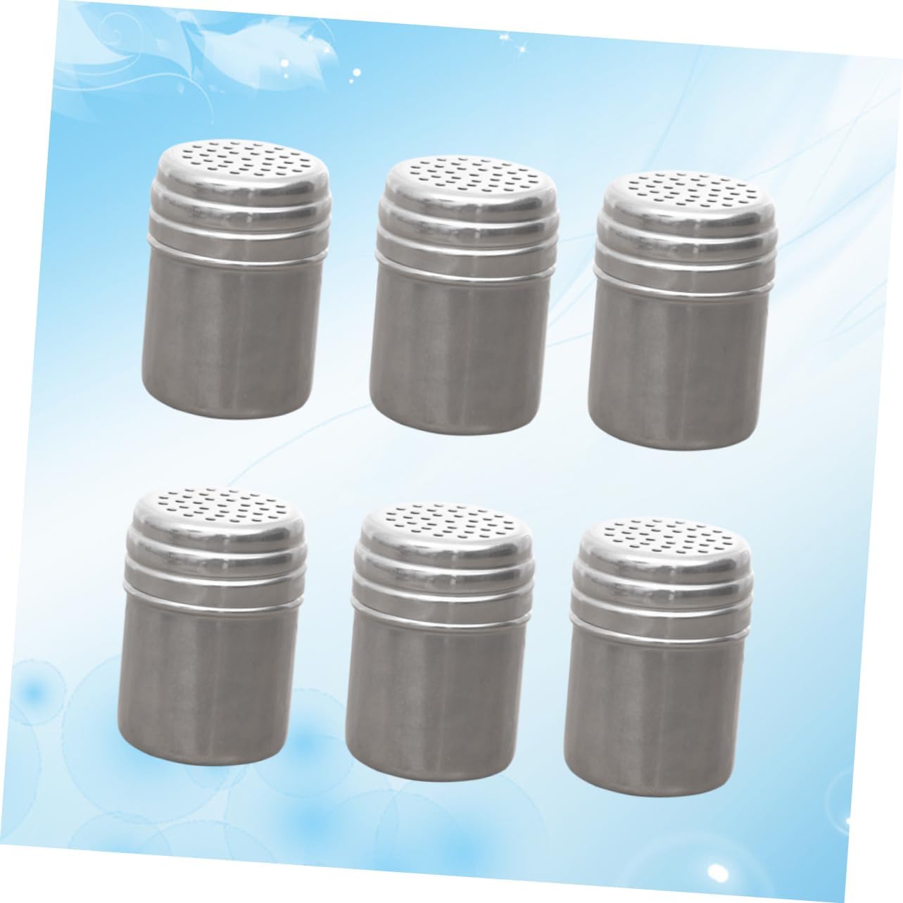 COLLBATH 12pcs Metal Pepper Sugar Shaker Spice Jars Rack Condiment Containers Lids Seasoning Spice Tools Outdoor Barbecue Seasoning Bottle