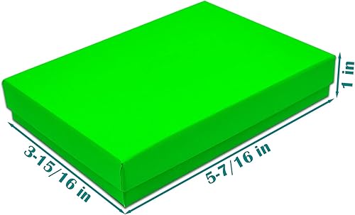 Miniatura 91 de TheDisplayGuys - Paquete de 25 cajas de regalo de cartón kraft #53 con relleno y tapa de algodón, lavanda clara, (5.4 x 3.9 x 1.0 pulgadas)