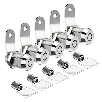 EG Starts 5x Arcade Machine Cash Door Tool Box Tubular Cam Lock Cabinet Door Atom Lock With 5 Same Keys For Arcade Games Jamma Mame Parts