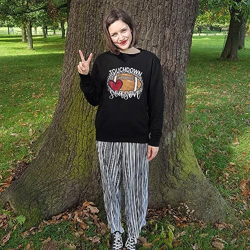 MNLYBABY Touchdown Season Football Sweatshirt - Women's Game Day Pullover Shirt for Football Events3