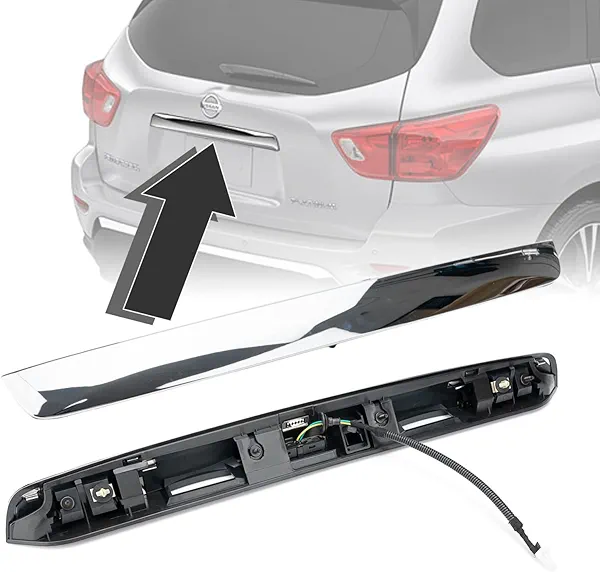 GEATaaT 90810-9PG0A Rear Tailgate Chrome Handle Garnish Finisher Molding Compatible with 2013-2019 Nissan Pathfinder,Rear Liftgate Handle Replace# 90810-3KA0A