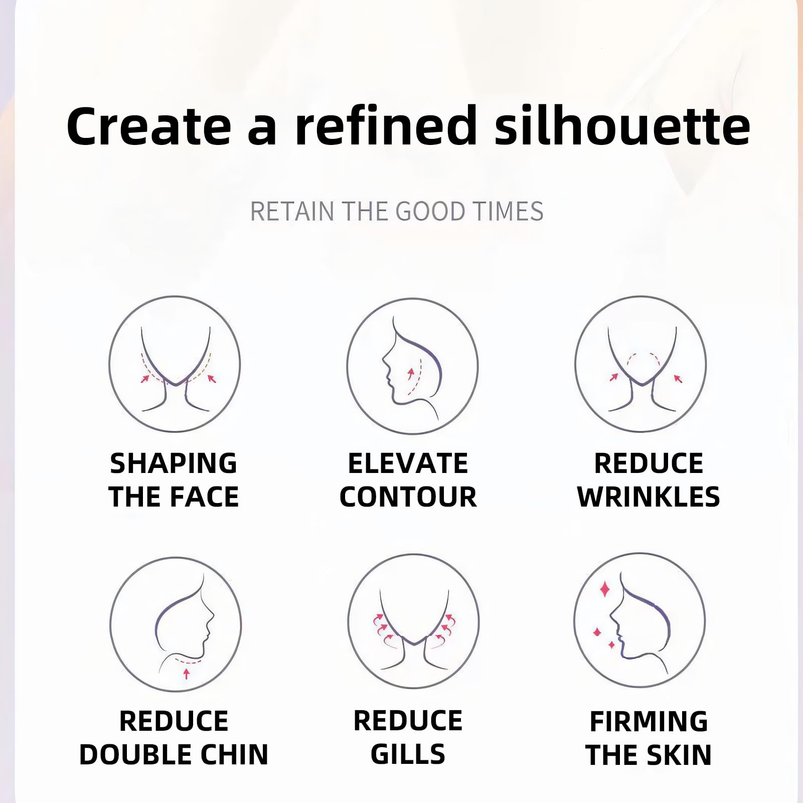 Reductor de papada mentonera V-Line lifting face mask transpirable y reutilizable, face tape ajustable definidor de mandíbula jawliner, máscara facial reafirmante mujer rosa