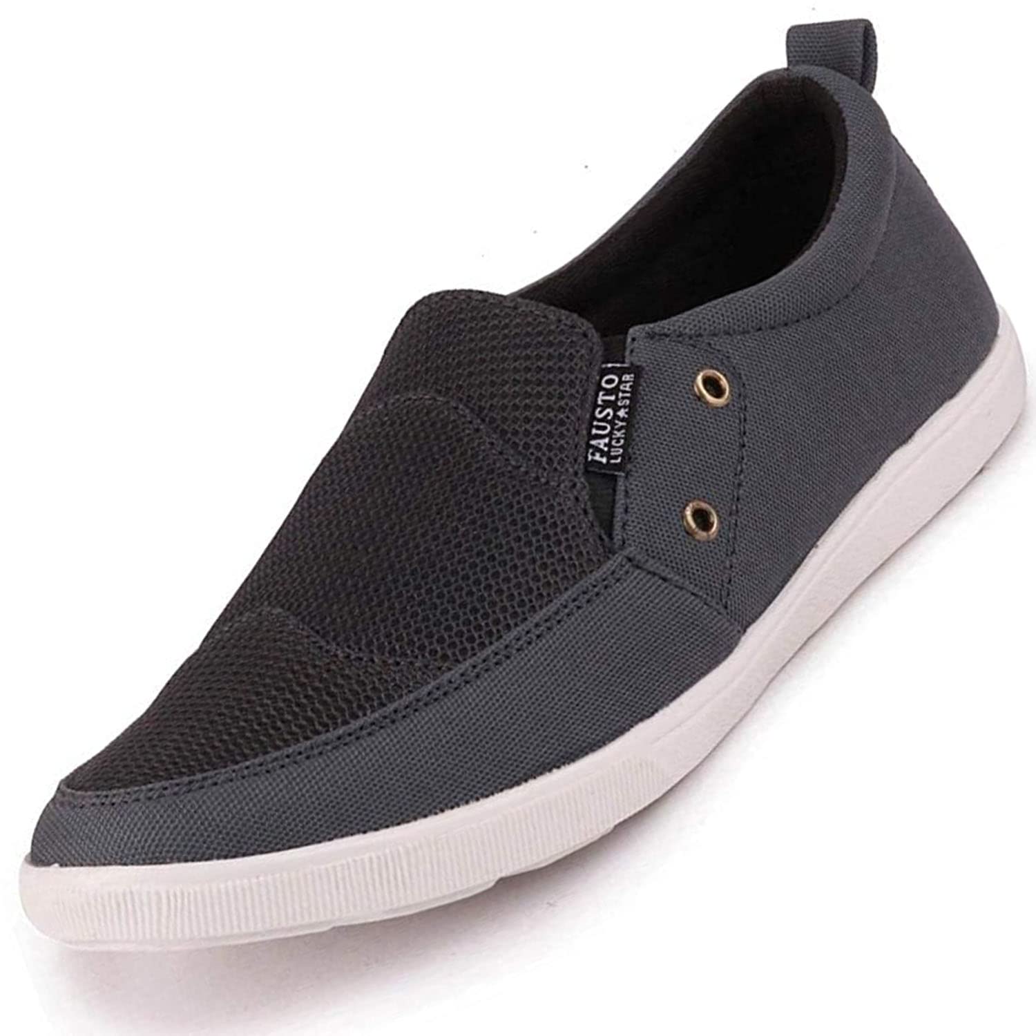 FAUSTO Mens Grey Loafers FST 1250-44 (B07QNLZ585) Amazon Price History, Amazon Price Tracker