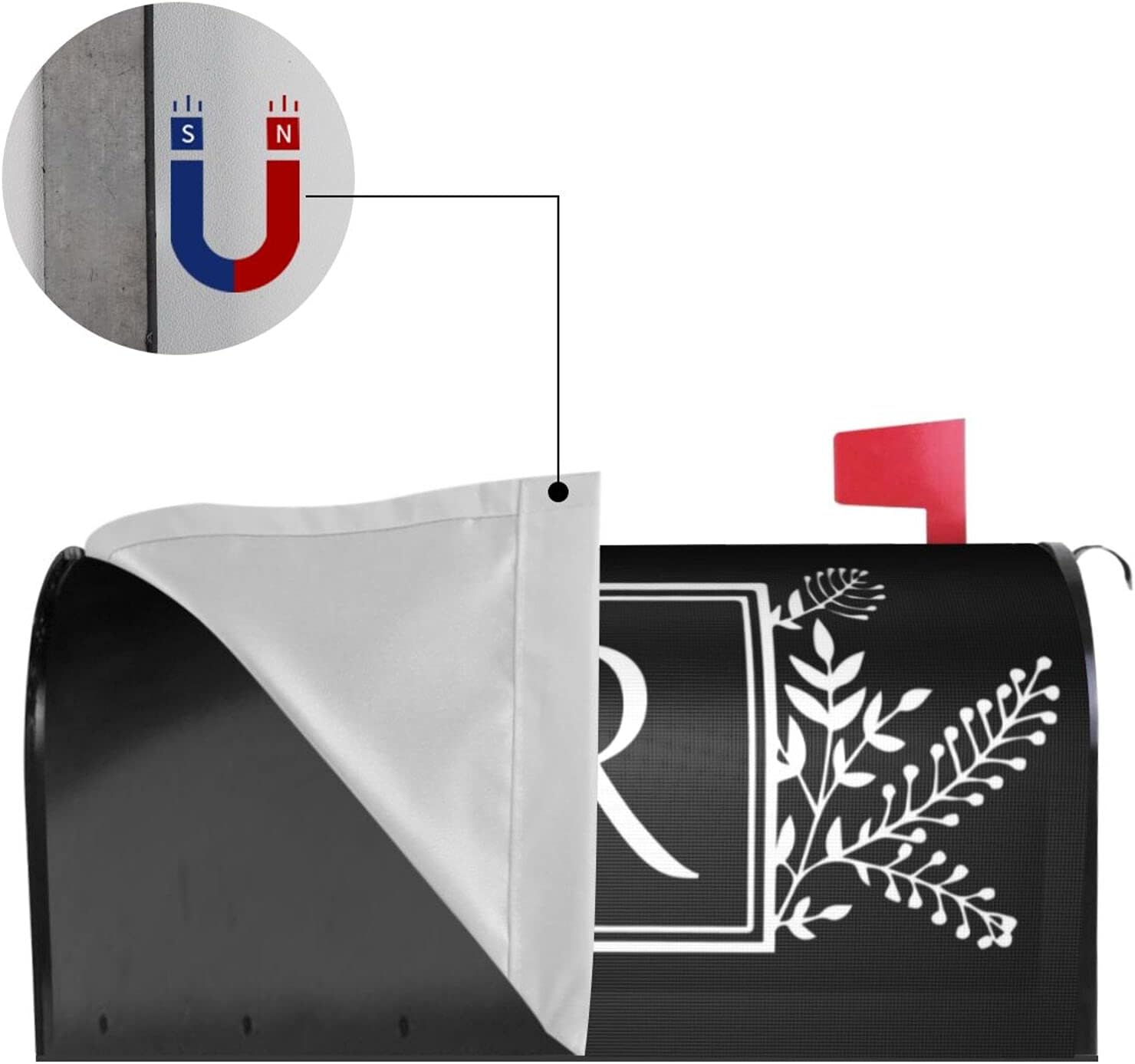 Foruidea Letter R Mailbox Covers Magnetic Mailbox Wraps Post Letter Box Cover Standard Oversize 21 X 18 MailWrap Garden Home Decor