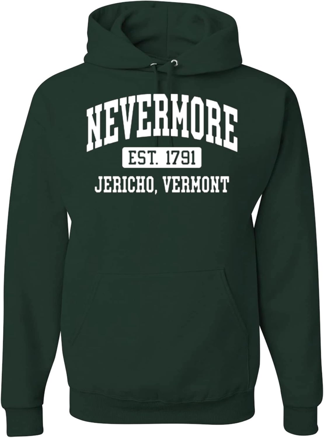 wild custom apparel Nevermore est 1791 Jericho, Vermont Mens Hoodies
