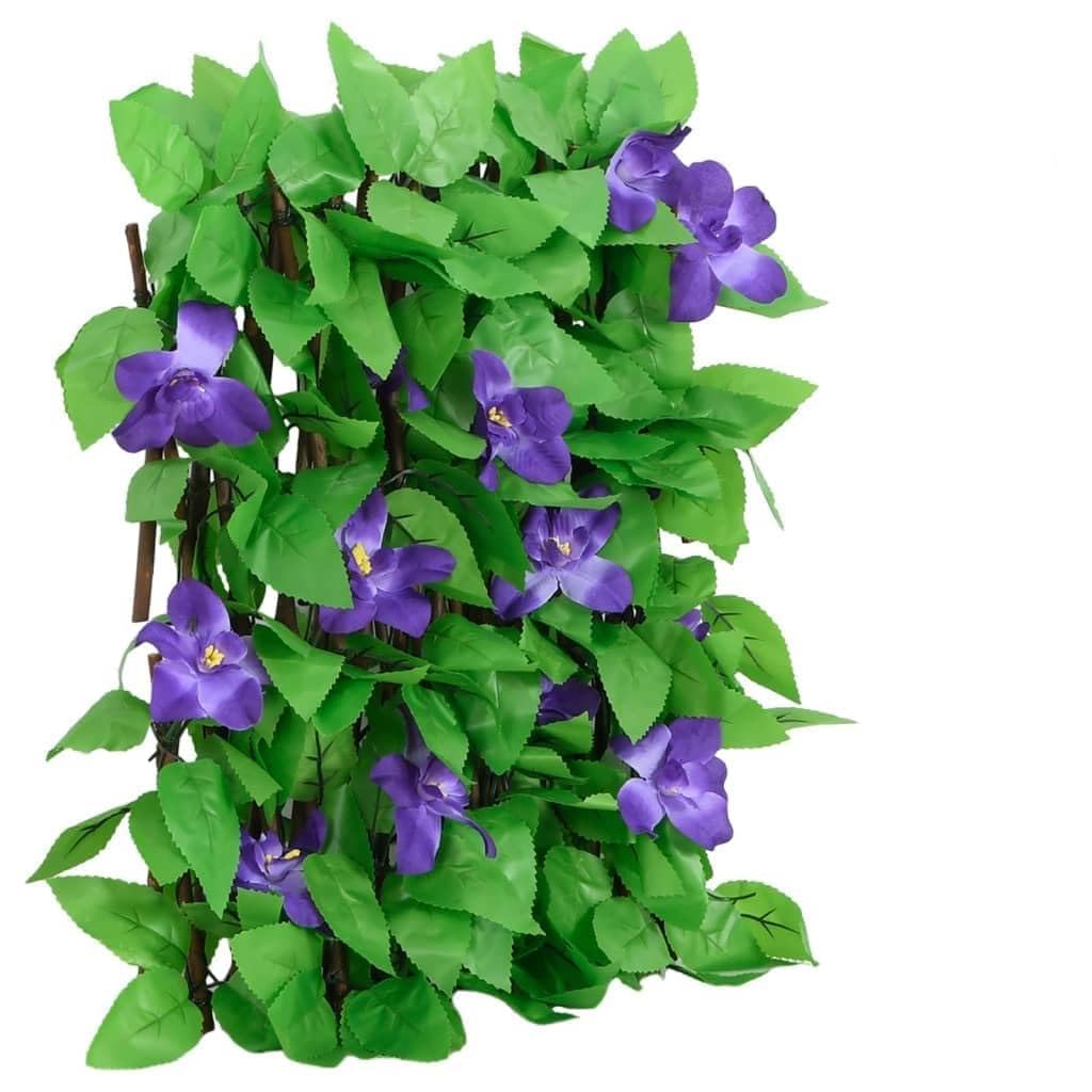 5 rejillas para plantas trepadoras de hiedra artificial, expandible, 180 x 20 cm, PVC y madera, valla decorativa para jardín, valla de jardín, paneles de valla para jardín