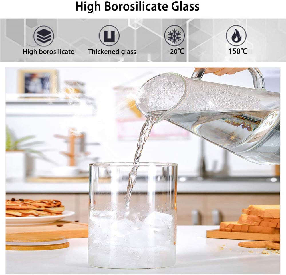 Frascos De Vidrio De 750 Ml + 950 Ml Con Tapas De Bambú Juego De 6 Anillos De Silicona, Recipientes Herméticos De Cereales Para Alimentos De Cocina Para Almacenamiento, Juego De Recipientes