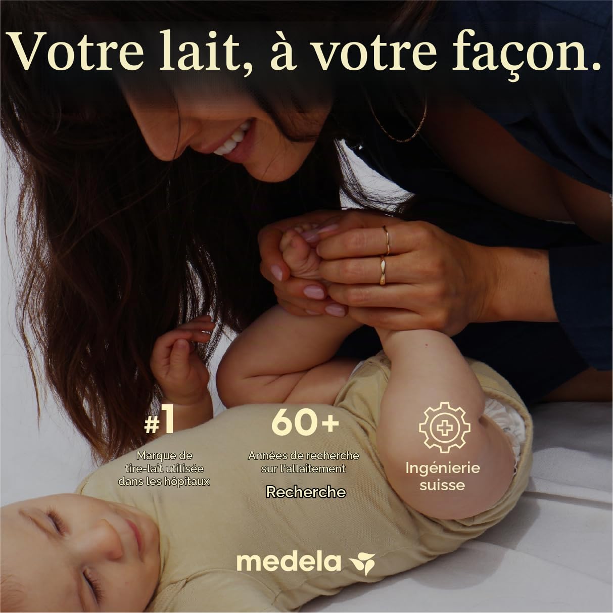 Medela Harmony Tire-lait manuel à une main avec boucliers flexibles pour plus de confort et d'exprimer plus de lait