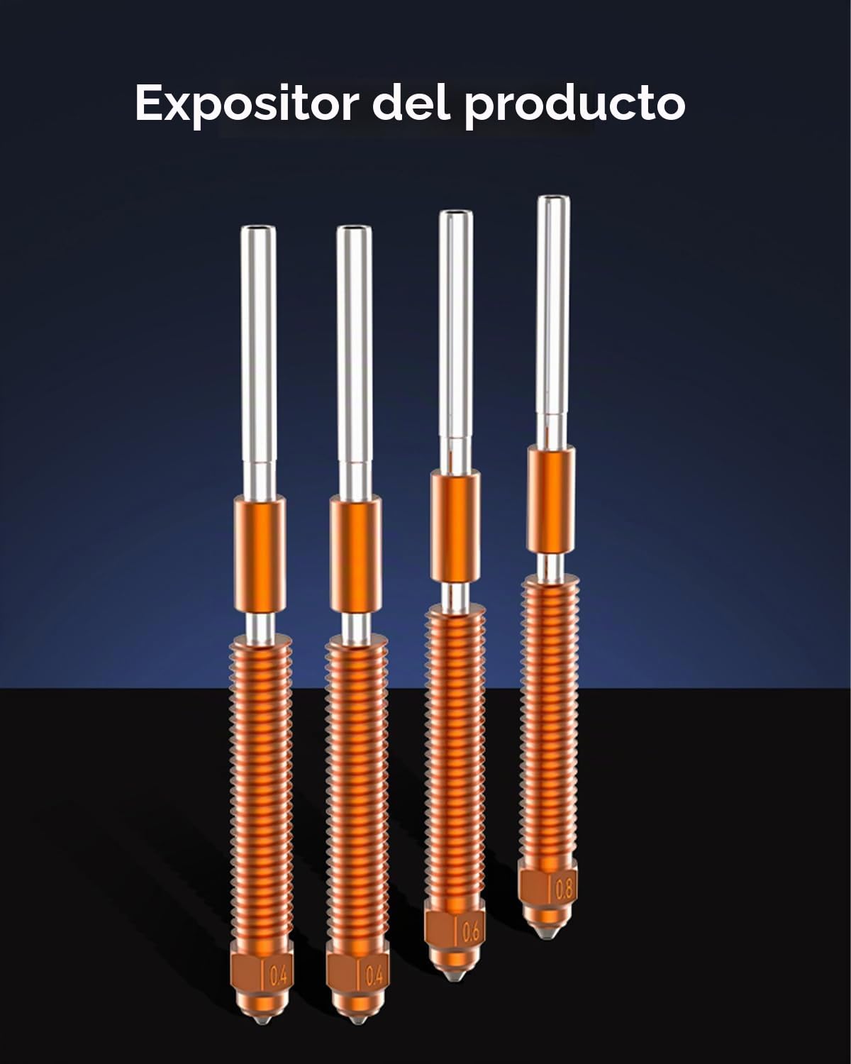 Boquilla oficial Creality K2 Plus, kit de repuesto de boquillas para hotend Creality Hi Combo con aleación de titanio, aleación de cobre y acero endurecido, para K2 Combo (0,4 0,6 0,8 mm, 4 unidades)