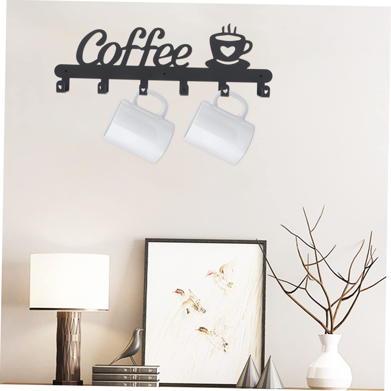 Tazza Appendiabiti in Ferro Ganci Espositore Per Tazze Da Caffè Organizzatore Da Parete Casa