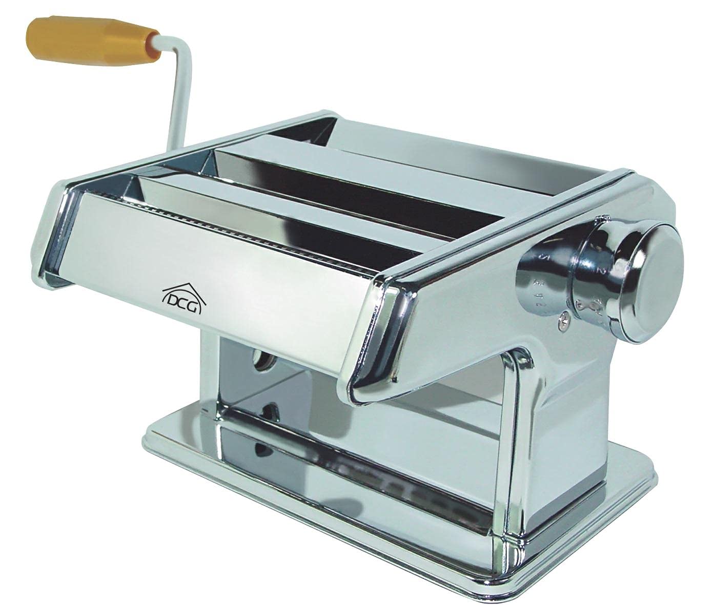WeGeek, Macchina per la pasta manuale per pasta fresca e ravioli realizzata con acciaio cromato di alta qualità. 9 posizioni di taglio per creare la sfoglia per spaghetti e lasagna