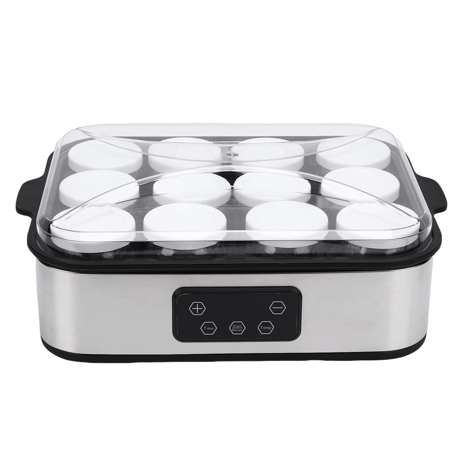 Yaourtière avec Minuterie 0-48h, 12 Pots en Verre de 180ml,