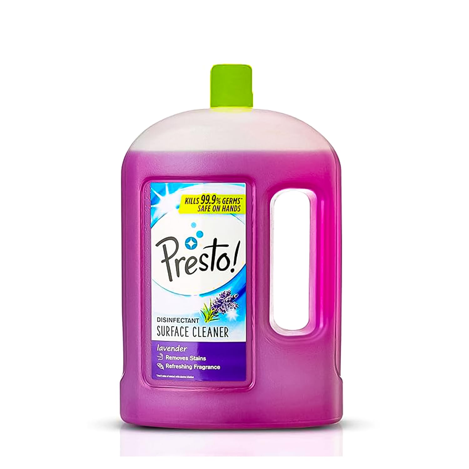Amazon Brand - Presto! Disinfectant Surface & Floor Cleaner Liquid | Lavendar | 2 Litre | 1 Can | Kills 99.9% Germs | Removes Stains | Safe On Hands-image-32