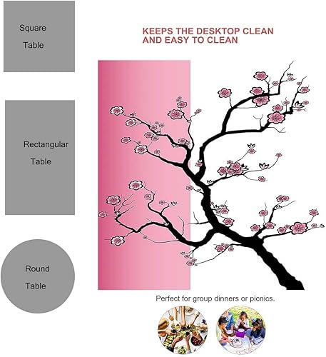 Vista 23 de Mantel Bohochic Redondo para Mesa de 4 Sillas de tela para decoración del hogar, cena, 30 x 30 pulgadas