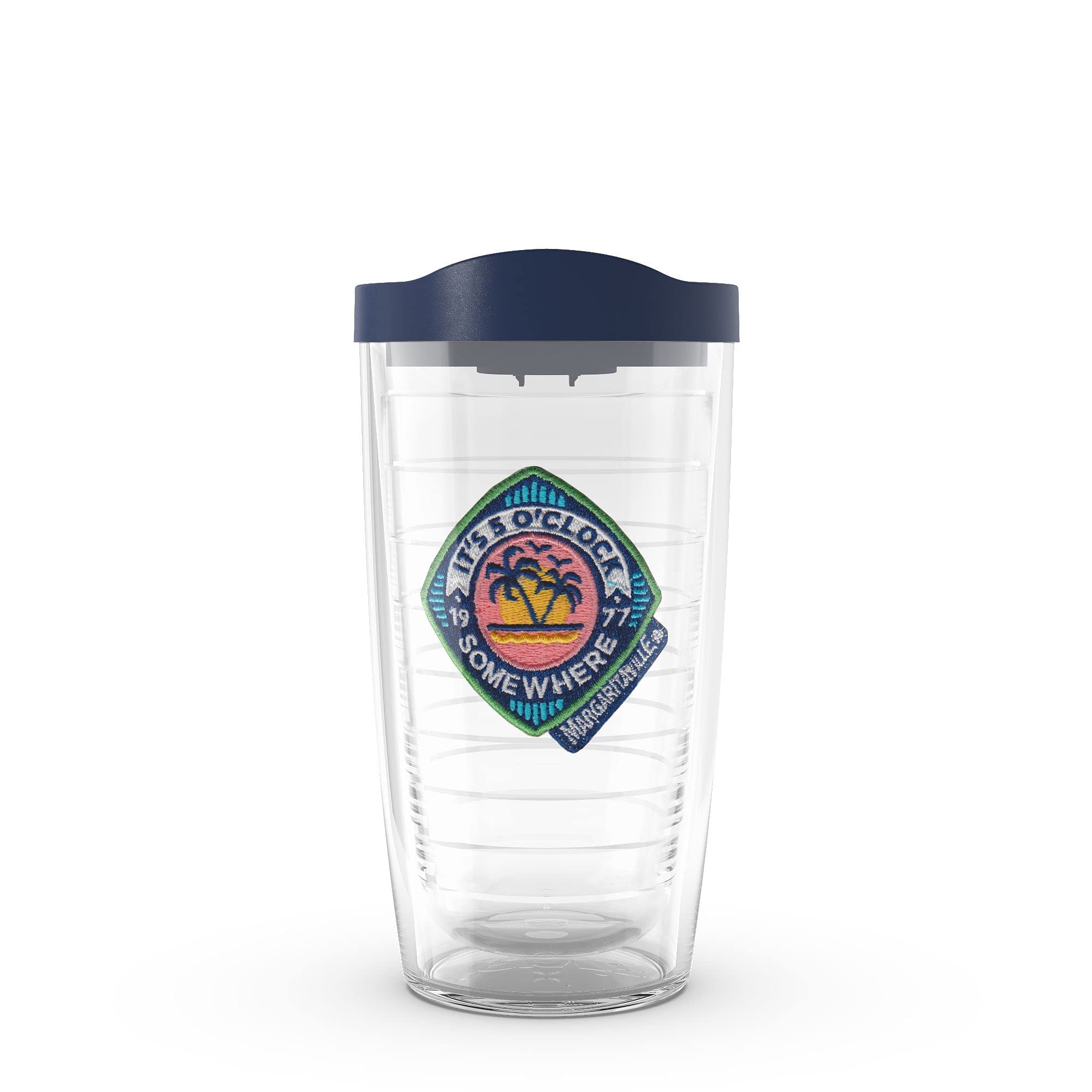 Tervis Margaritaville - 5 O'Clock Somewhere Palm Made in USA Double Walled Insulated Tumbler Travel Cup Keeps Drinks Cold & Hot, 16oz, Classic