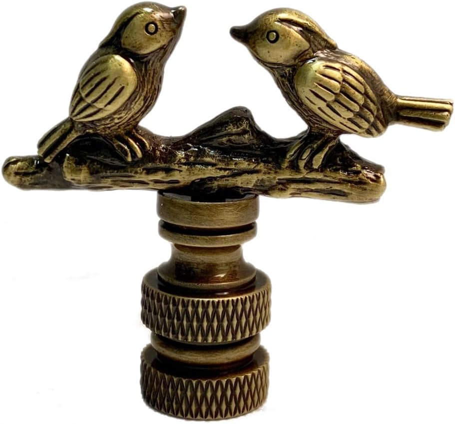 Antique Metal Songbirds Finial