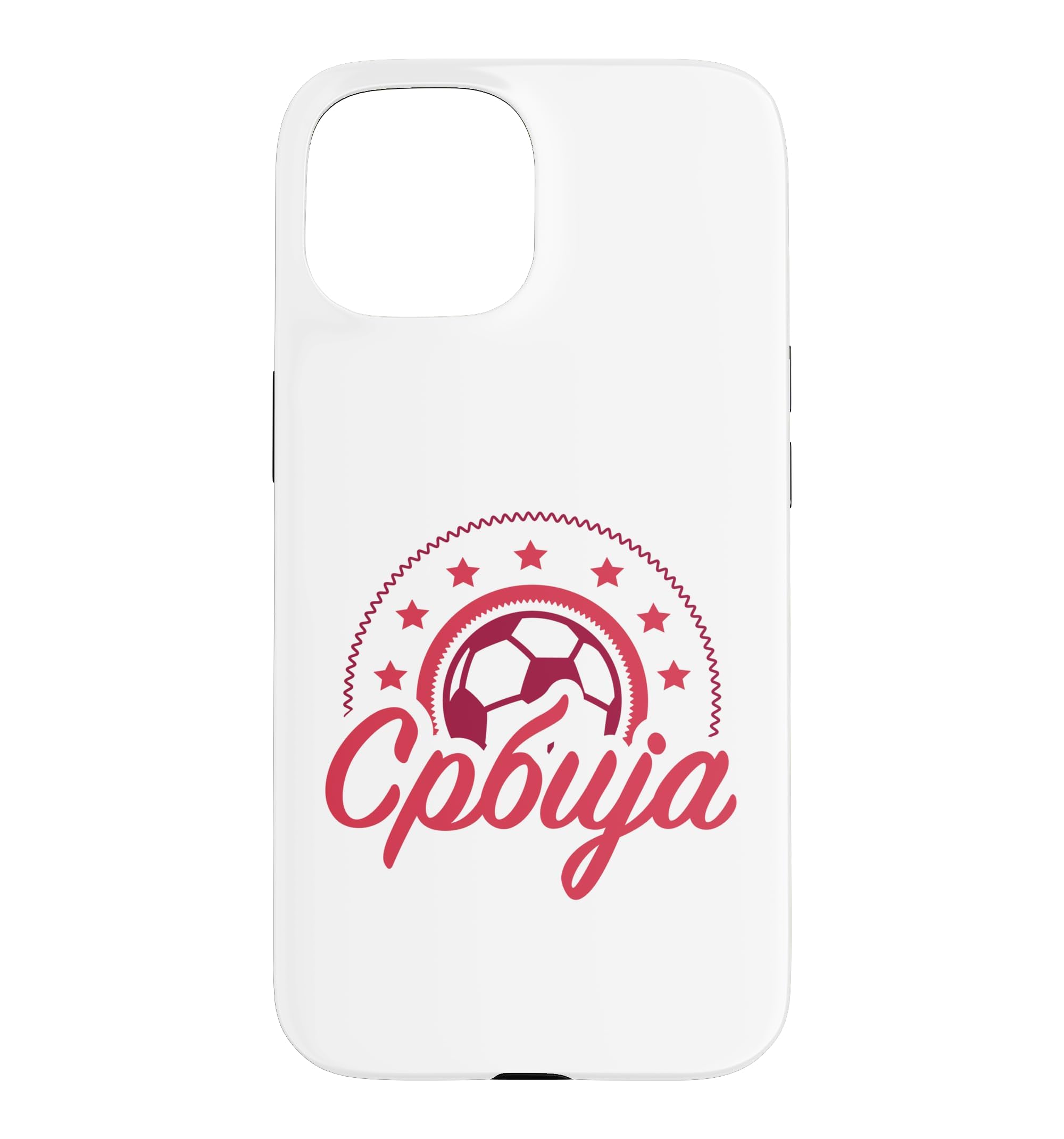 Serbia Star World Cup Football Outline Case for iPhone 15
