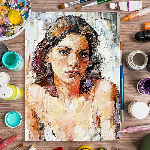 Image of FIXSMITH Stretched White Blank Canvas - 36x48 Inch, 2 Pack,Primed Large Canvas,100% Cotton,5 /8 Inch Profile of Super Value Pack for Acrylics,Oils & Other Painting Media