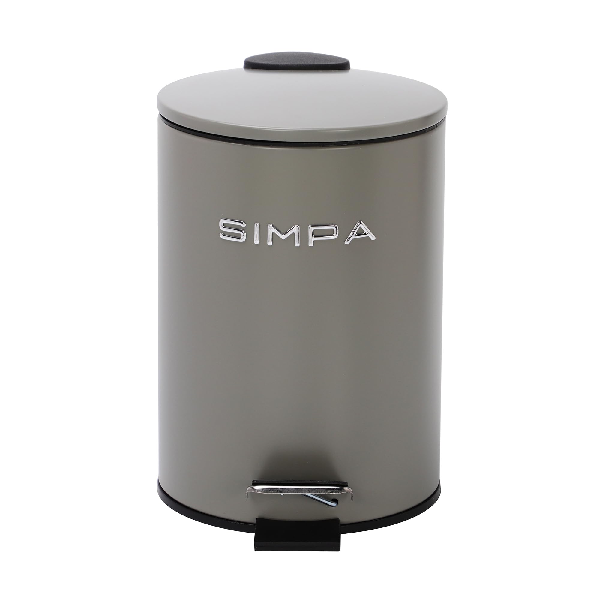simpa 3L 3 Litre Matt Dark Grey Slim Soft-Closing Pedal Dustbin. โ image 1