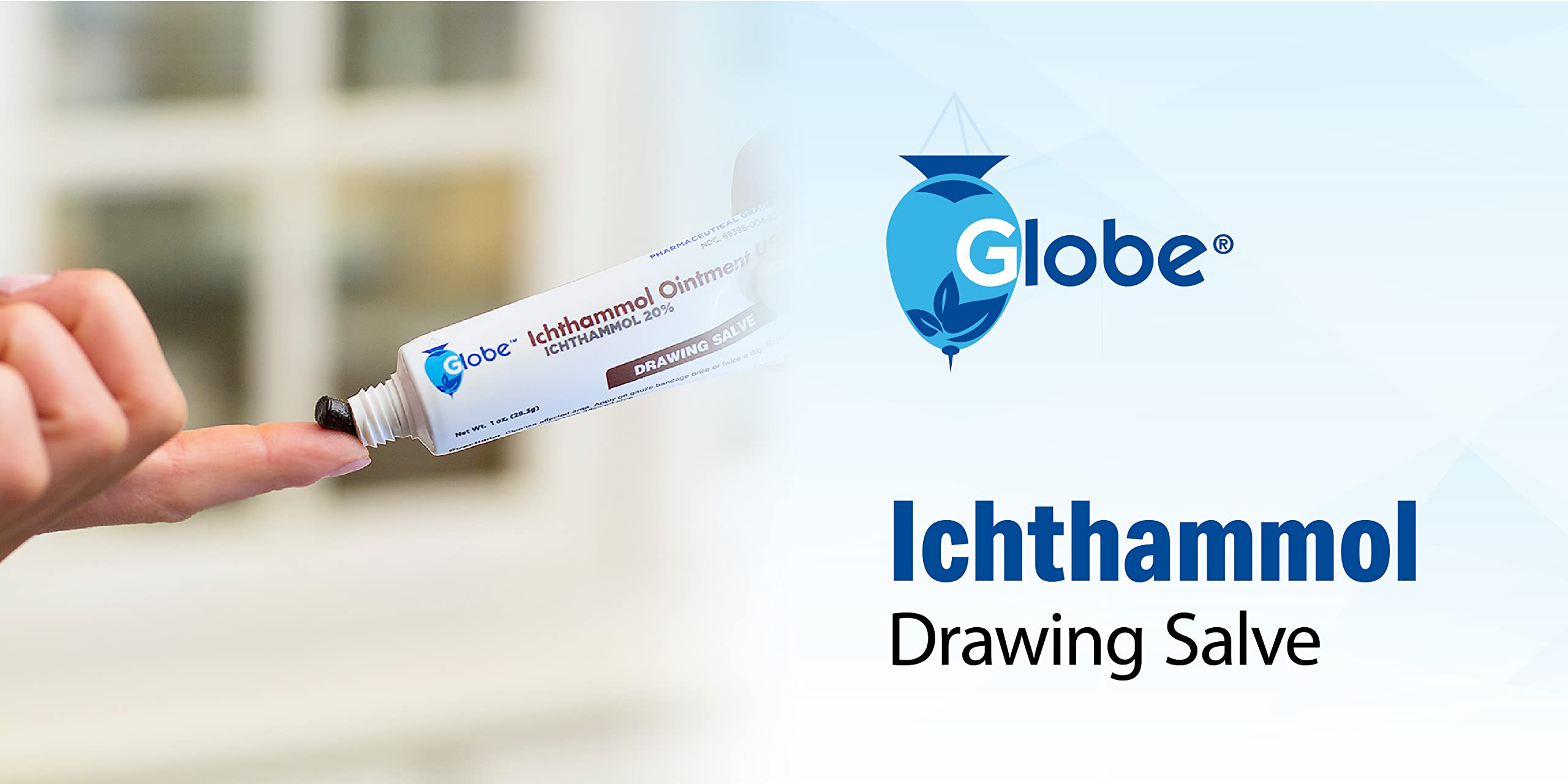 Globe Ichthammol Ointment 20 (Drawing Salve) 1 OZ Soothing Skin