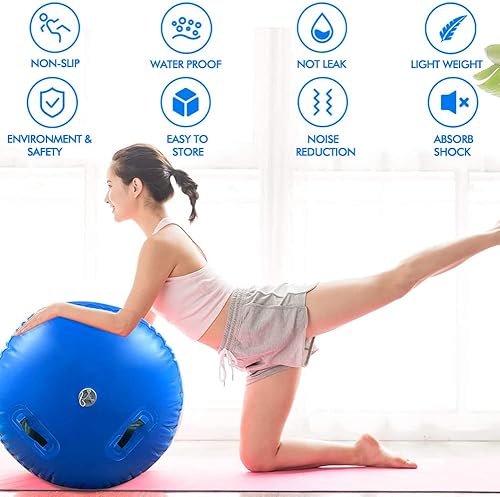 Miniatura 6 de Colchoneta inflable con bomba eléctrica, equipo de gimnasia para uso doméstico, entrenamiento de gimnasio, animación, yoga..