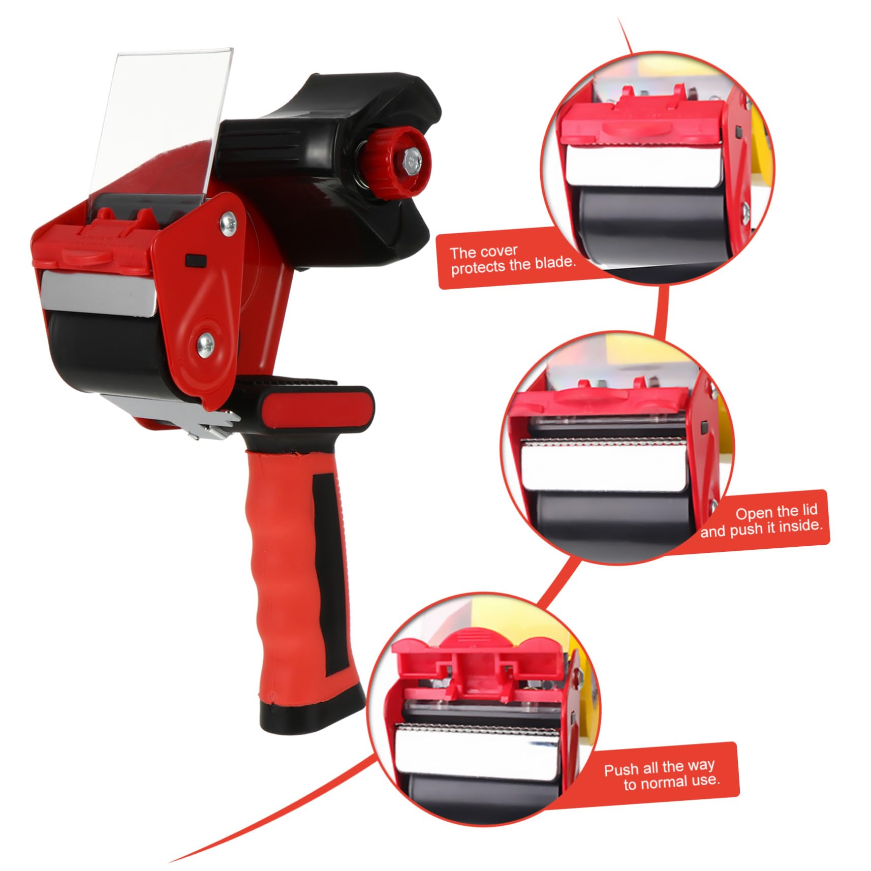 2 Stck. Ergonomischer Metall Verpackungskarton Klebebandabroller Praktischer Robuster Klebebandspender für Effizientes Schneiden und Einfaches Verpacken im Lagergebrauch