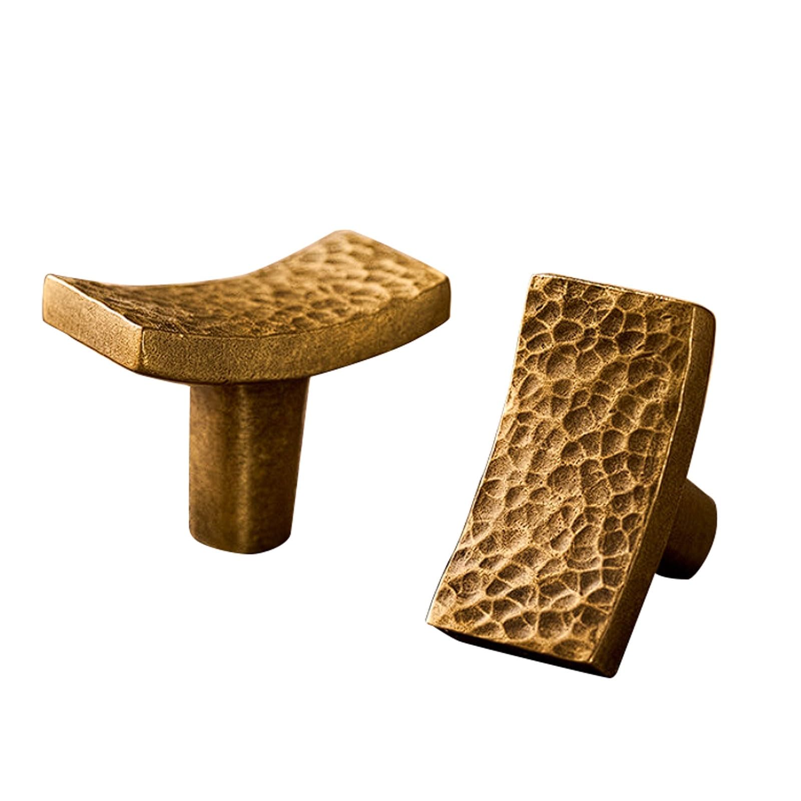 Chenhoju Bronze Antique Hammered Cabinet Knobs Single Hole, Textured Finish For Drawers, Wardrobes, And Cabinets Cabinet Pulls