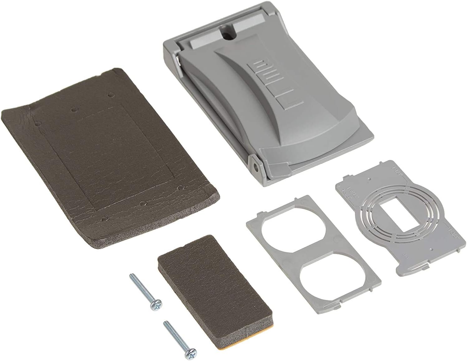 Hubbell Bell MX1050S Single-Gang Weatherproof Heavy Duty Universal Flip Cover Gray Finish (!!"" 0 2 - Gray)