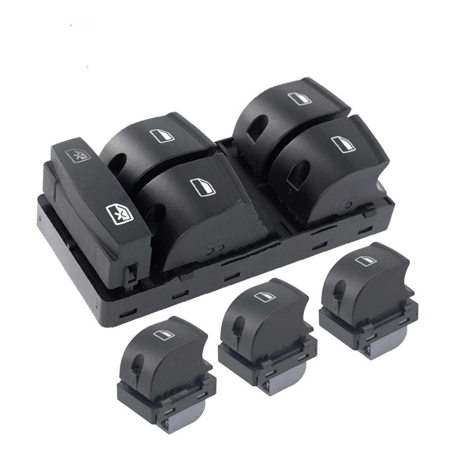 Kiryu One Color Regulator For A3 8P For A6 S6 For Rs6 For C6 For Q7 2004 2005 2006 2007 2008 2009 2010 2011 Master Window Switch Control Button 4F0959851h(Normal Set)