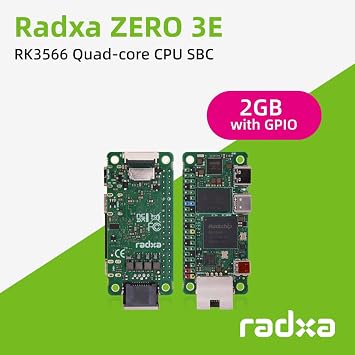 Radxa Zero 3E,RK3566,4-core CPU SBC,LPDDR4,Single Board Computer(Radxa Zero 3E 2GB with GPIO)